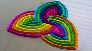 #17 Satisfying video |  Big Rangoli Design | Rangoli for Festival | Sand art