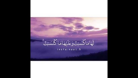 سورة البقرة 286 (لَا يُكَلِّفُ اللَّهُ نَفْسًا إِلَّا وُسْعَهَا...).
