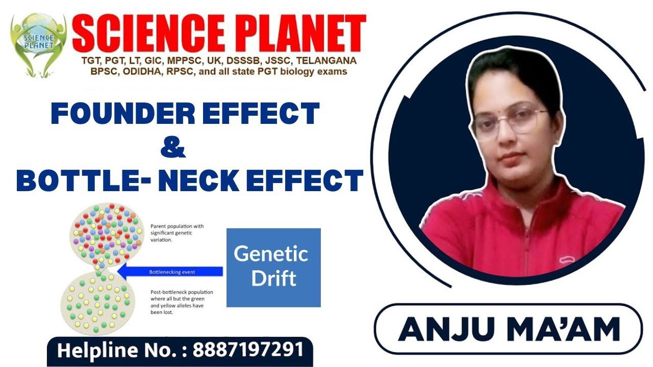 FOUNDER EFFECT & BOTTLE-NECK EFFECT, GENETIC DRIFT, ALLELIC DRIFT I By Anju Ma'm I SCIENCE PLANET !