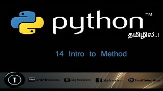Python Tutorial in Tamil 14 Intro to Method