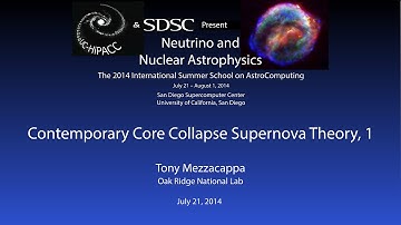 Contemporary Core Collapse Supernova Theory, 1 - Tony Mezzacappa