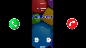 Samsung Galaxy S21 5G Incoming Call (Android 12) Screen Video