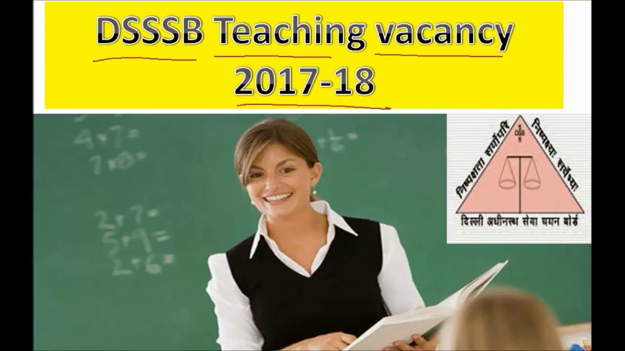 DSSSB Teaching Vacancy 2017-18 (Hindi)