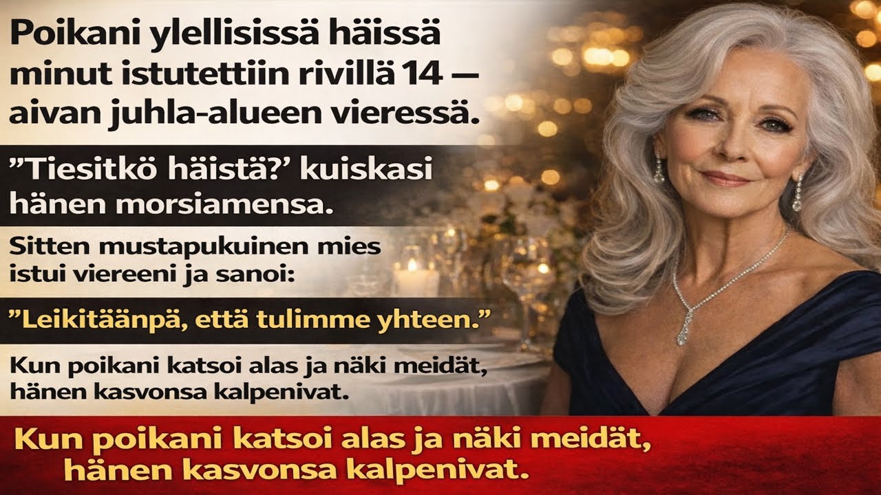 He istuttivat minut huoneen takaosaan poikani häissä - hän kalpeni nähdessään kuka istui kanssani