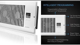 AC Infinity AIRTAP T4 Quiet Register Booster Fan with Thermostat Control Heating Cooling AC Vent
