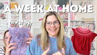 My Crafty Week At Home - Rhinebeck Sweater, Cloud Tee and Moon Sampler