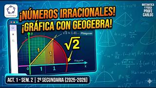 Gráfica de números irracionales con geogebra, actividad 1 semana 2sec. 4 2do secundaria 2025-2026