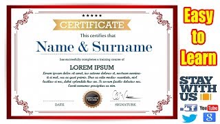 making certificate using microsoft word 2007