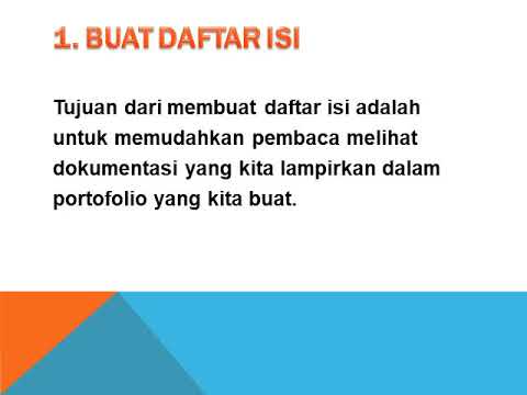 CARA MEMBUAT PORTOFOLIO PENDIDIKAN 