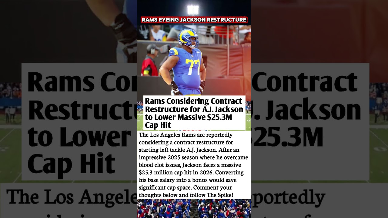 Rams Expected to Restructure A.J. Jackson's Massive $25.3M Contract 🏈 