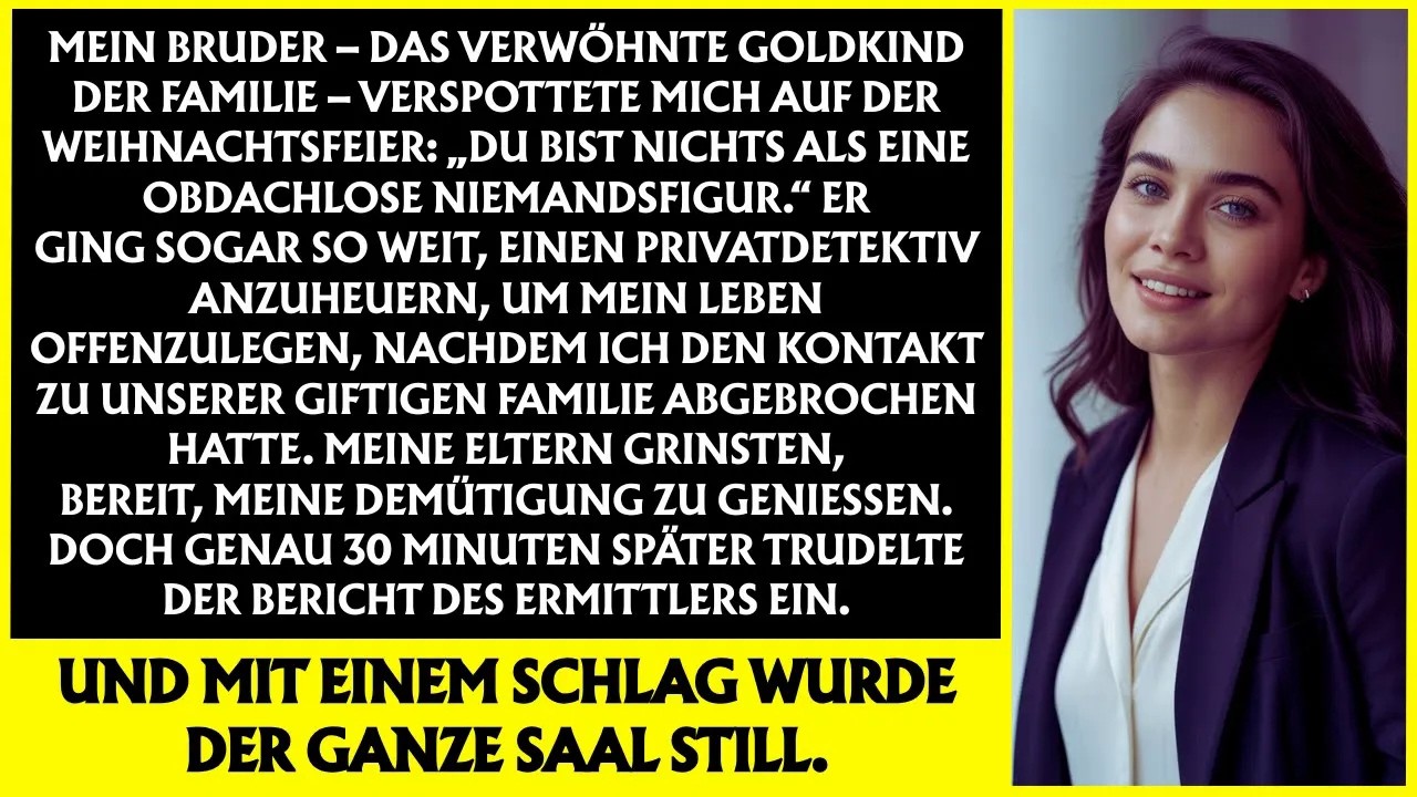 „Mein Bruder verspottete mich an Weihnachten „Du bist obdachlos“ – doch 30 Min später   “
