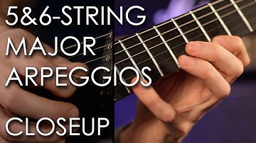 13. 5&6-String Major Arpeggios - Closeup