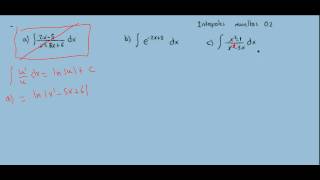 Exercise 02 Indefinite integrals