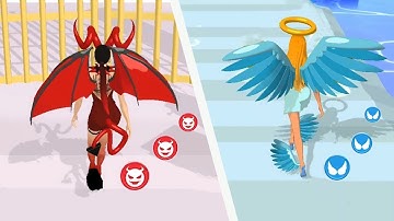 Gameplay Android / iOS | Destiny Run 😈 🏃‍♀️ 👼 | Noob VS Pro Gameplay Levels.