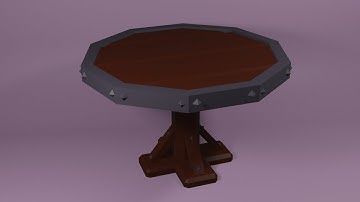 3d Model a Low Poly Circular Wooden Table in Blender