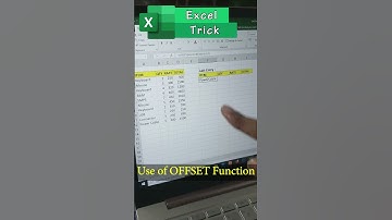 Offset Function in Excel #shorts #excel #exceltips