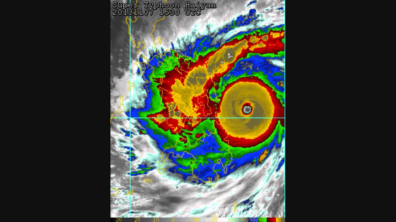 Super Typhoon Haiyan infrared satellite loop Nov 7-8 2013 - YouTube