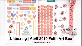 Unboxing | Creative Retreat Kits | April 2019 Faith Art Box