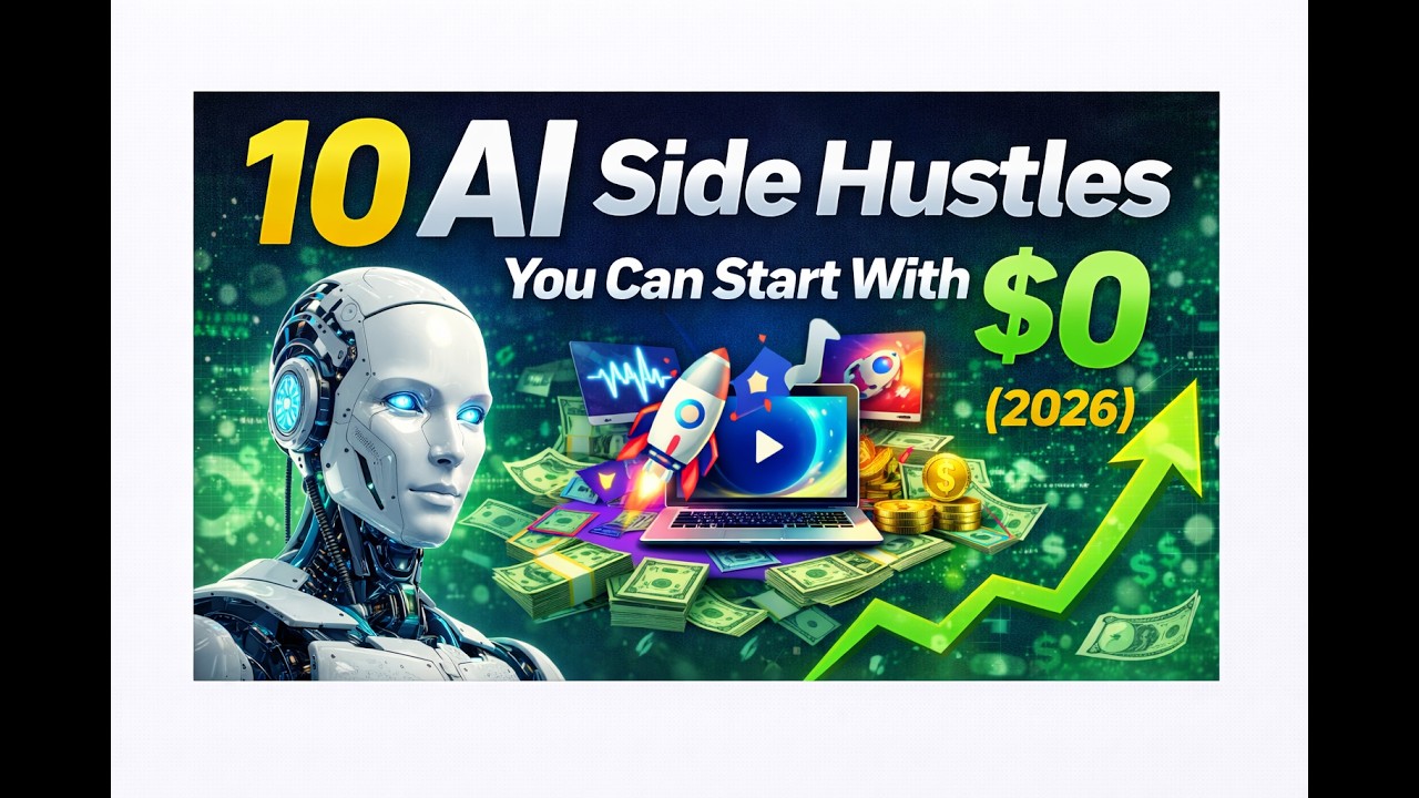 “10 AI Side Hustles You Can Start With $0 2026” - YouTube