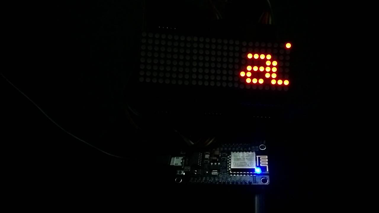 Controlar MAX7219 LED Matrix con ESP8266-12E - YouTube