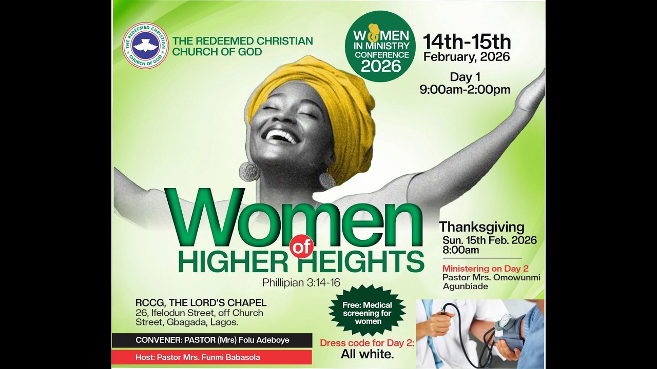 RCCG TLC || WOMEN IN MINISTRY CONFERENCE THANKSGIVING SERVICE || SUNDAY, 15TH FEBRUARY 2026