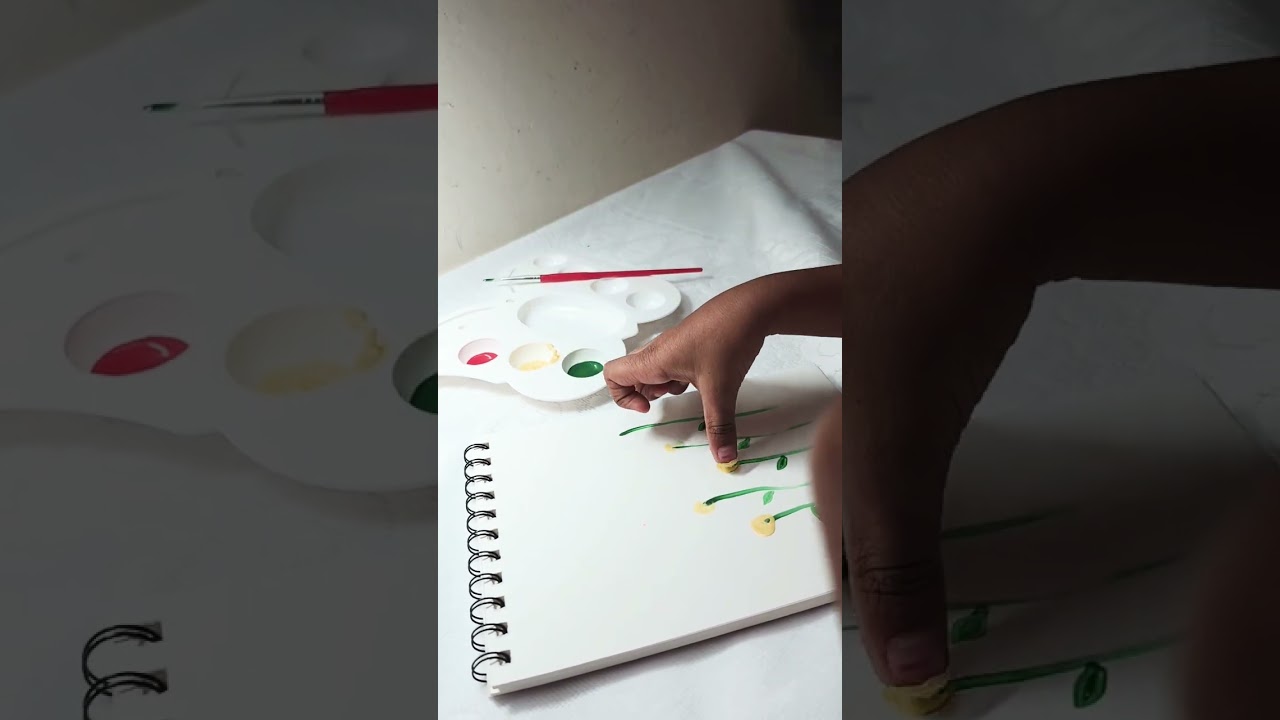 Little fingers, big happiness 🌸Creating flowers together 🤍 