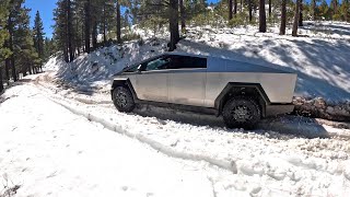 Cybertruck conquers the snow OFFROAD in Nevada!