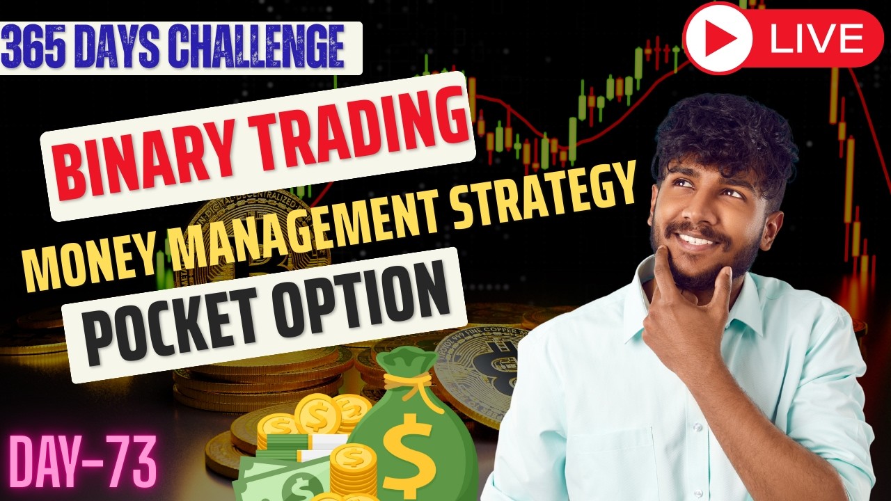 365 Days Live Binary Trading Challenge  Day 73 Pocket Option Money Management Strategy 💰🔥