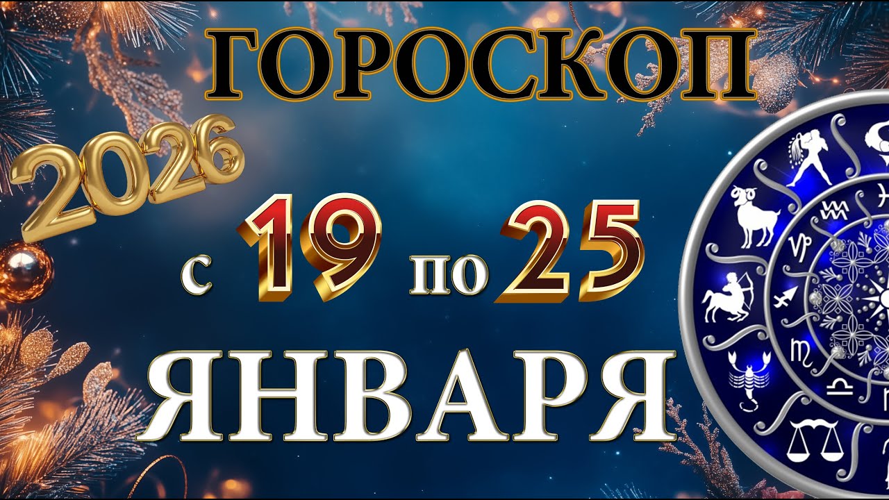 Гороскоп на неделю  с   19   по  25  ЯНВАРЯ , 2026 /Гороскоп для всех знаков зодиака