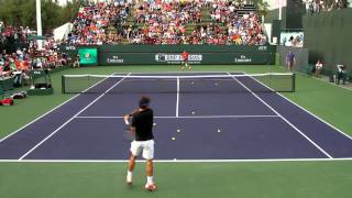 Roger Federer Practice 2014 BNP Paribas Open Part 1