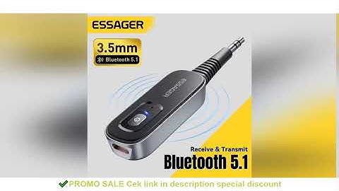 Essager 2-in-1 Bluetooth Audio Receiver Transmitter Wireless Bluetooth 5.1 3.5mm AUX Audio Adapter S