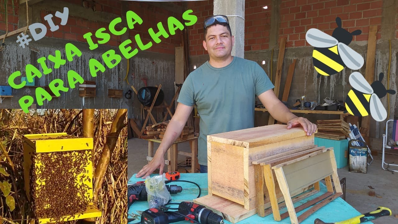 Como fazer CAIXA ISCA PARA ABELHAS ou Núcleo de 5 Quadros