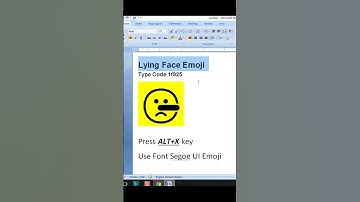 Lying 🤥 Face Emoji in Ms Word #viral #shortsviral  #computerthecourse #msword