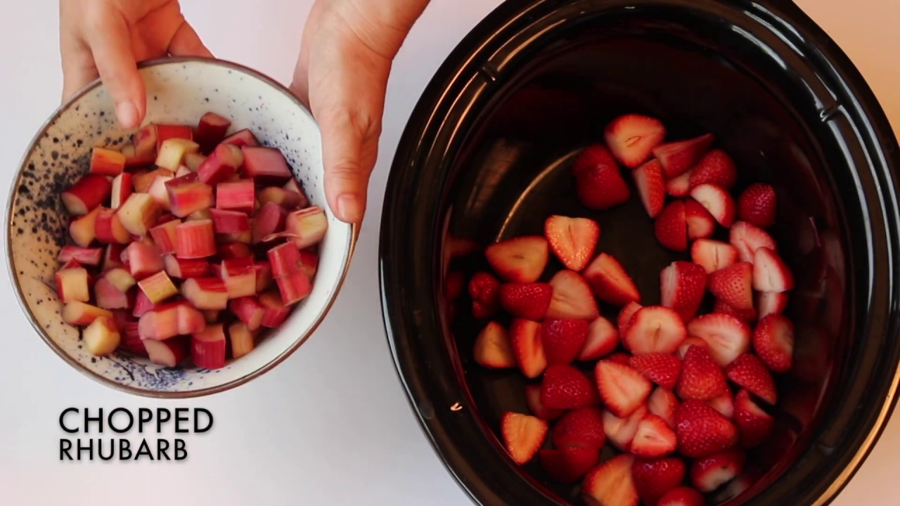 Strawberry Rhubarb Compote in a Slow Cooker YouTube