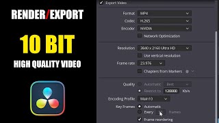 Render 10 Bit High Quality Video In DaVinci Resolve [ Timeline & Project Export Settings ] Tutorial
