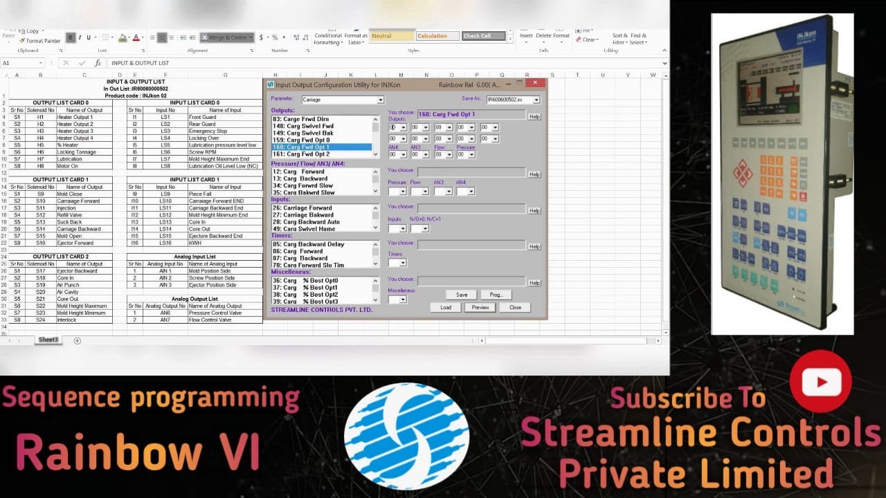Sequence programming of Injkon Rainbow VI