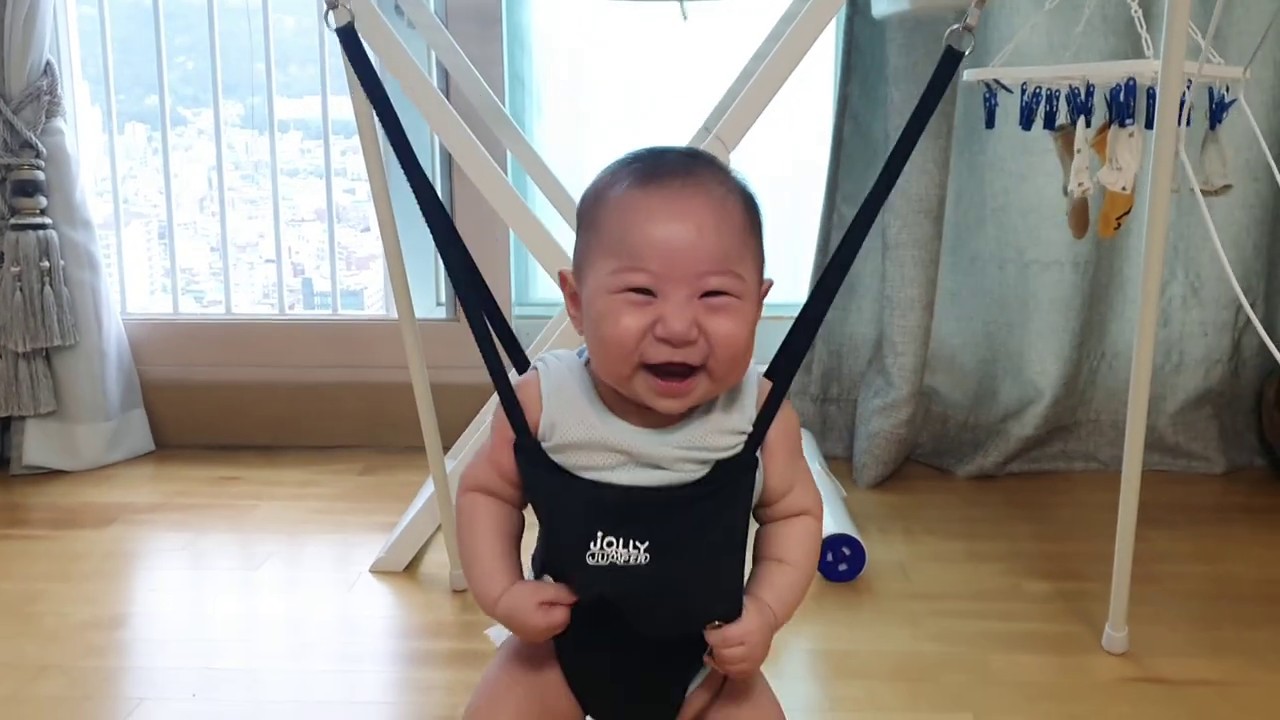 Excited Baby with Jolly jumper / 신나게 뛰는 아기 졸리점퍼 YouTube