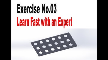 Solid Works Tutorial for beginners | Exercise NO . 03 | Linear Pattern Tool