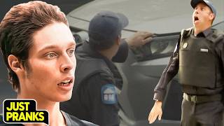 They Thought They Slammed the Cop's Hand! 😂🚔 | Just Pranks
