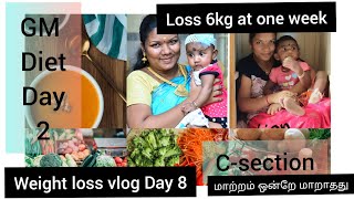 GM diet day 2 in Tamil /gm diet weight-loss plan in Tamil /6 kg at one week #gmdietweightlosstamil