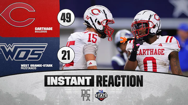 LIVE from #UILState 4A DII Championship | Instant Reaction: Carthage 49 , West Orange-Stark 21