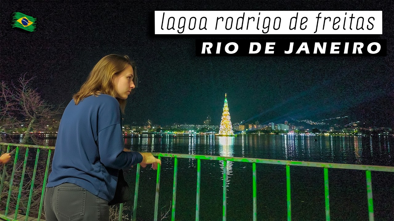 Walking around Rodrigo de Freitas Lagoon and the Christmas Tree — Rio de Janeiro, Brazil 🇧🇷 2025 4K