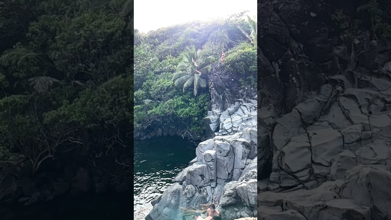 Did he really jump off of a cliff ? 