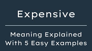 What Does Expensive Mean? Expensive Meaning in English With 5 Example Sentences