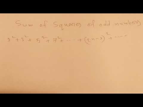 sum of squares of odd numbers
