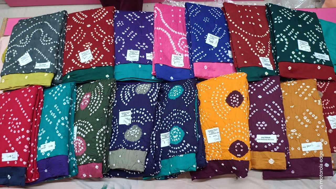 बंधेज के पक्के कलर के♥️ गारंटी वाले सूट जाम कॉटन में☎️ 94663-86971 🙏🙏