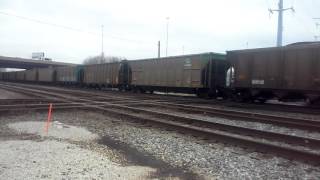 CSX Coal Train Crosses The Diamonds At Ash Street Junction - 1/26/17