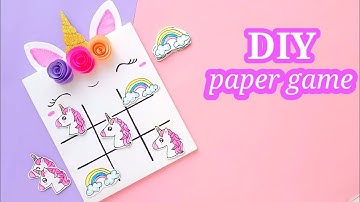 How to make Unicorn Board Game/DIY Paper Game making/Easy Game with paper/ Paper craft / paper GAME