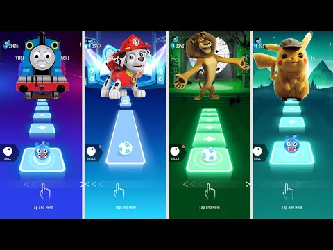 Thomas The Train 🆚 Paw Patrol 🆚 Alex 🆚 Pikachu - Tiles Hop EDM Rush | Barku Beats 💥