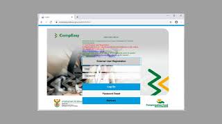 CompEasy external user application process screenshot 2